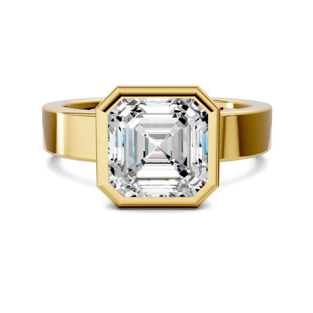 Lab Grown Bezel Solitaire Ring