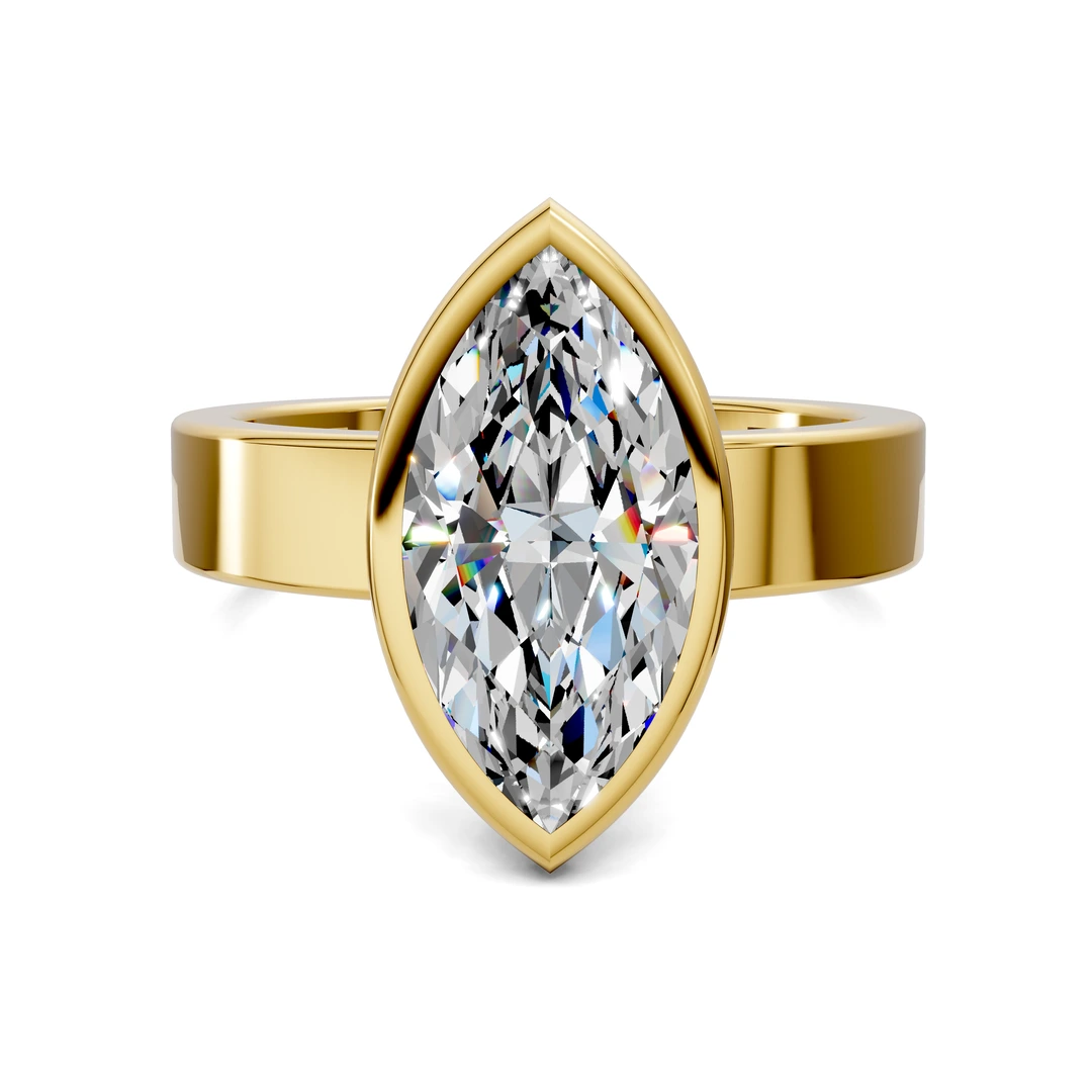 Lab Grown Bezel Solitaire Ring