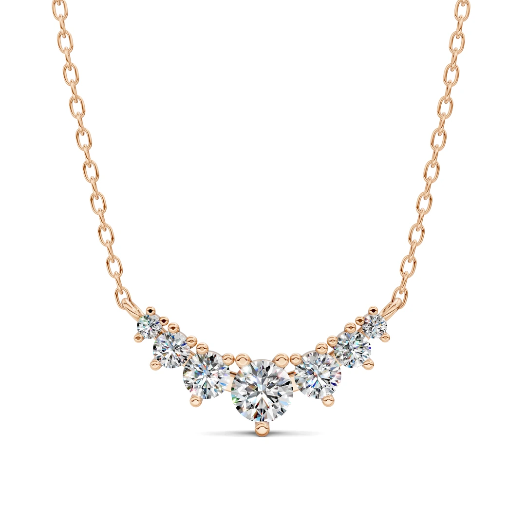 Lab Grown Graduated Arc Diamond Necklace