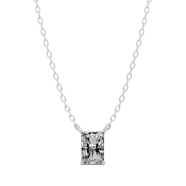 Lab Grown Solitaire Radiant Diamond Pendant