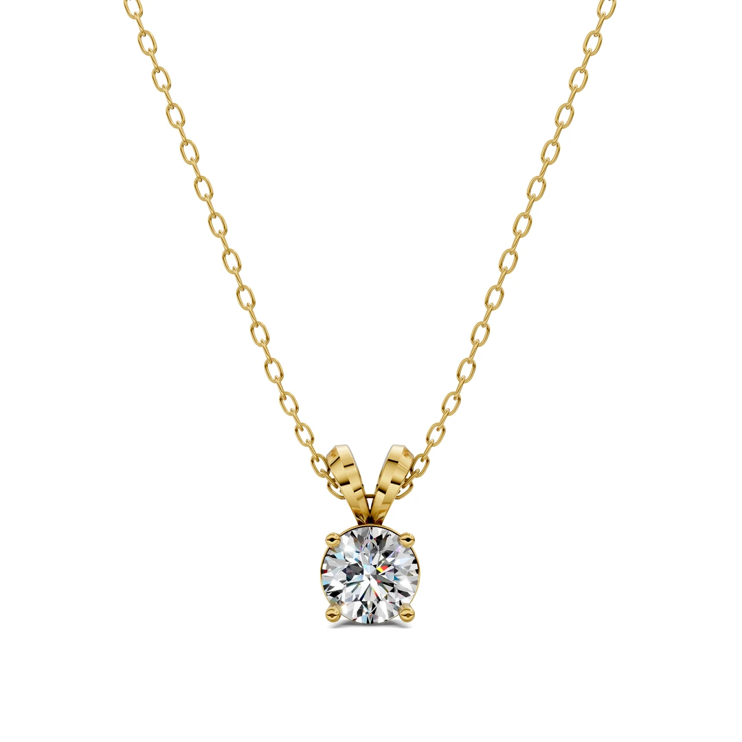 Lab Grown Split Bail Round Pendant
