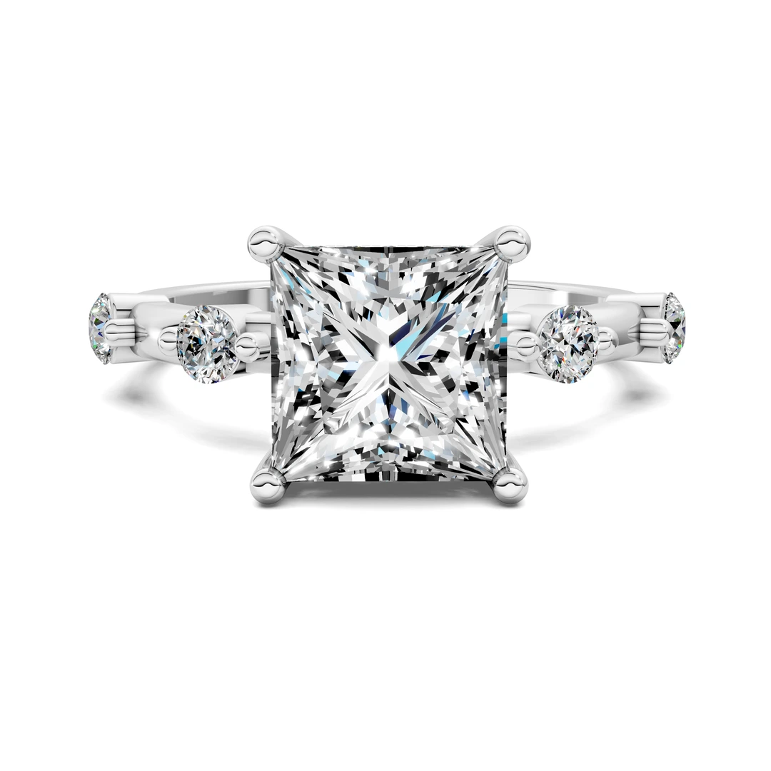 Lab Grown Hidden Halo Accent Ring