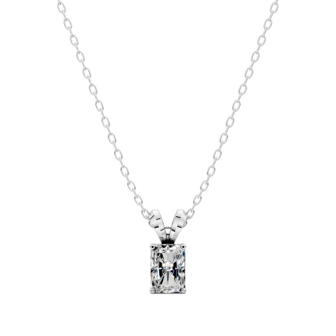 Lab Grown Split Bail Radiant Pendant