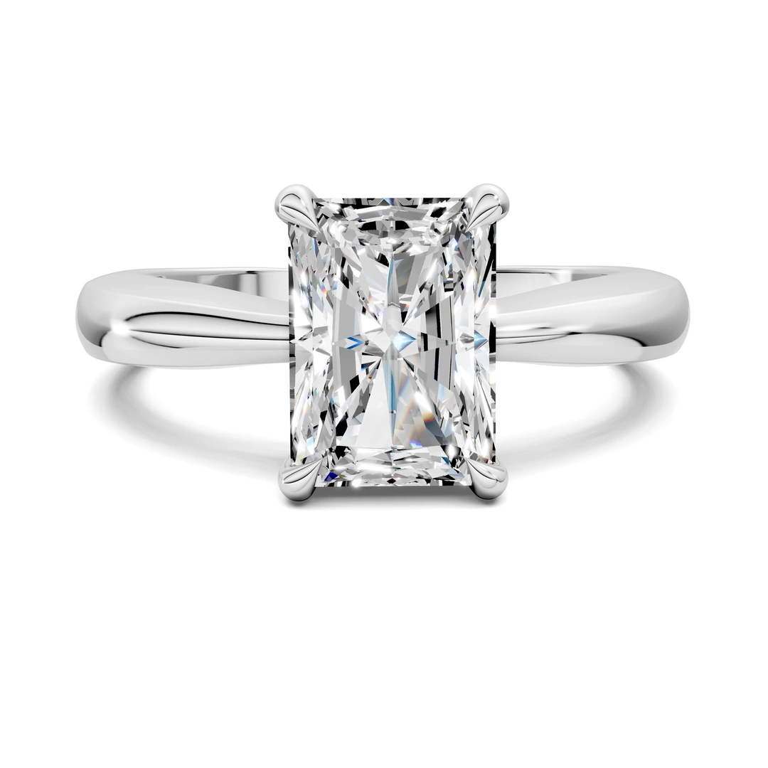 Lab Grown Tapered Solitaire Ring
