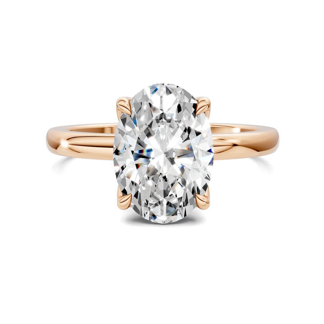 Lab Grown Floral Basket Hidden Halo Ring