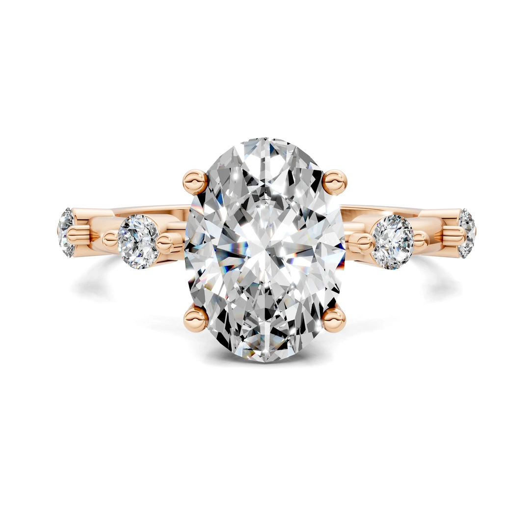 Lab Grown Round Accent Ring
