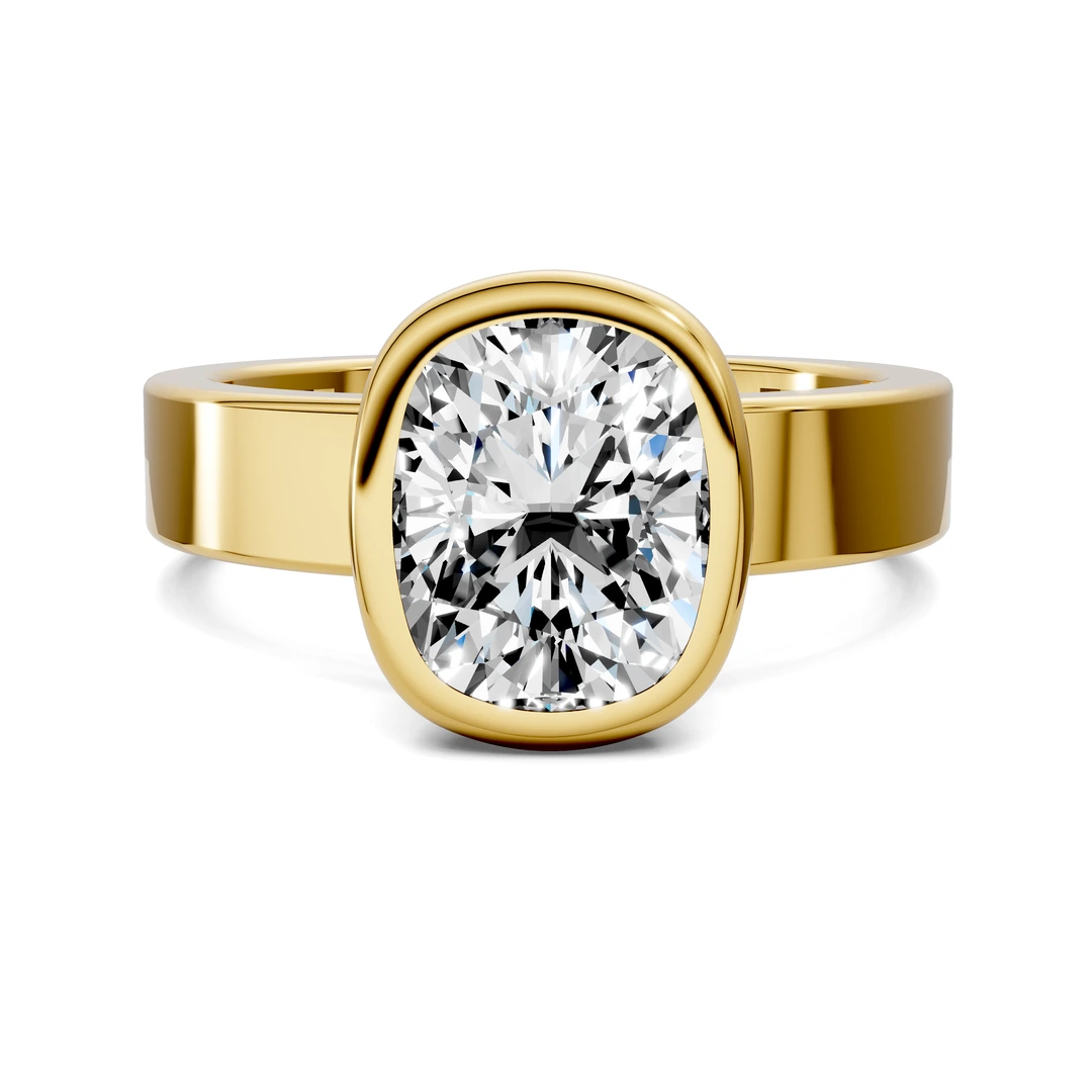 Lab Grown Bezel Solitaire Ring