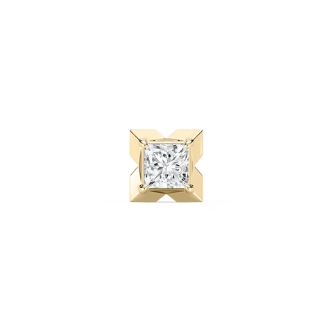 Princess Lab Grown Diamond X-Prong Single Stud Earring