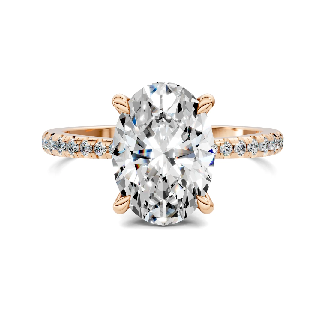 Lab Grown Floral Basket Pavé Ring