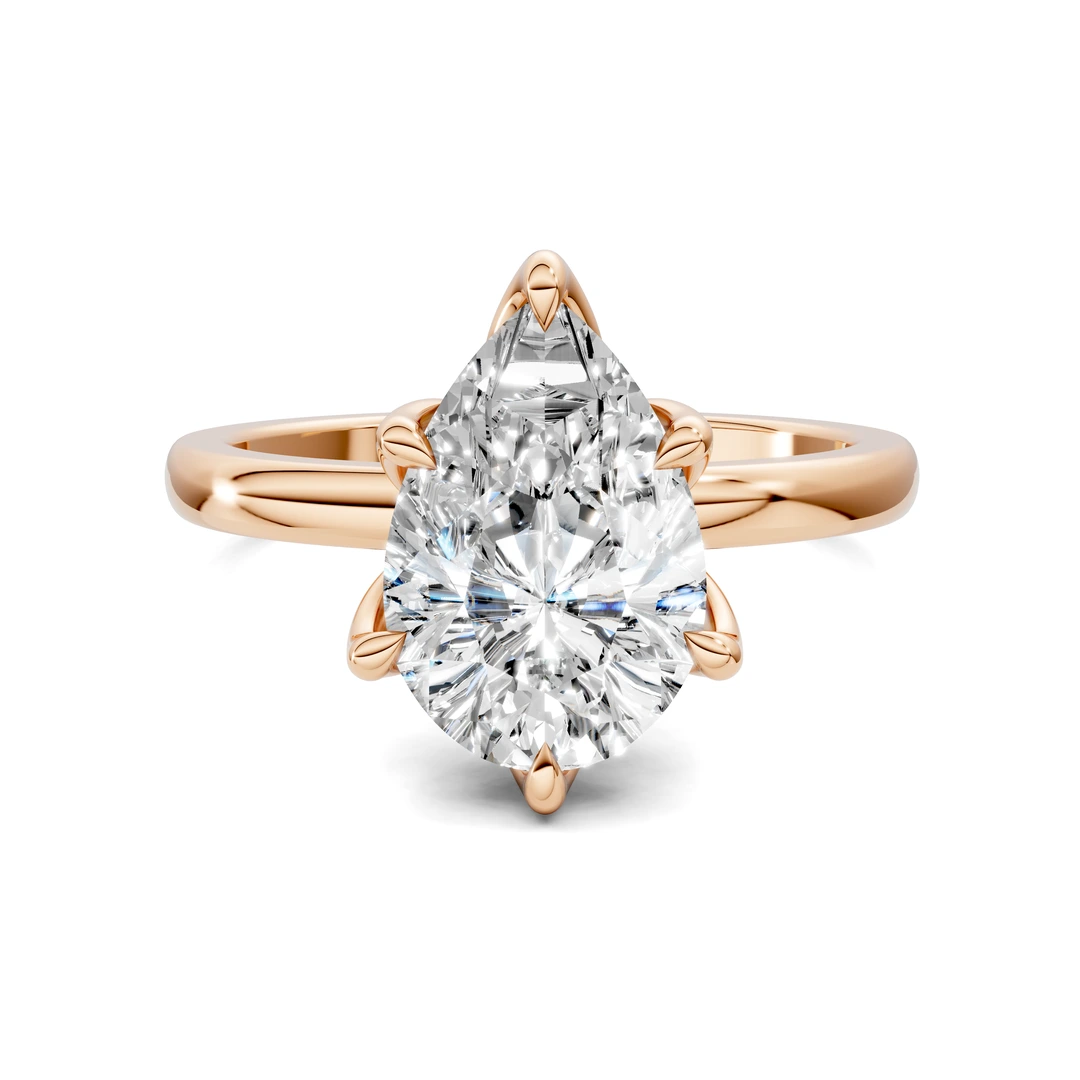 Lab Grown Floral Basket Hidden Halo Ring