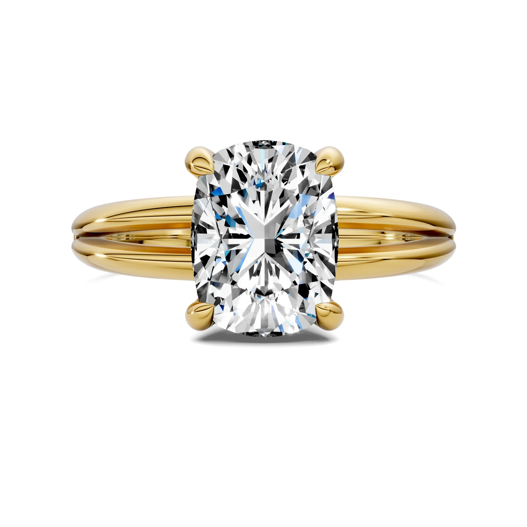Lab Grown Floating Split Band Ring