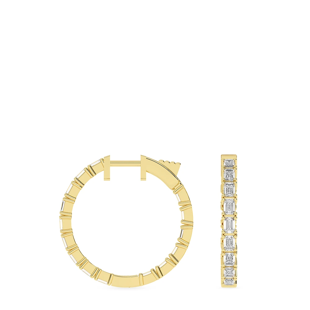3 ct. tw. Emerald Hoop