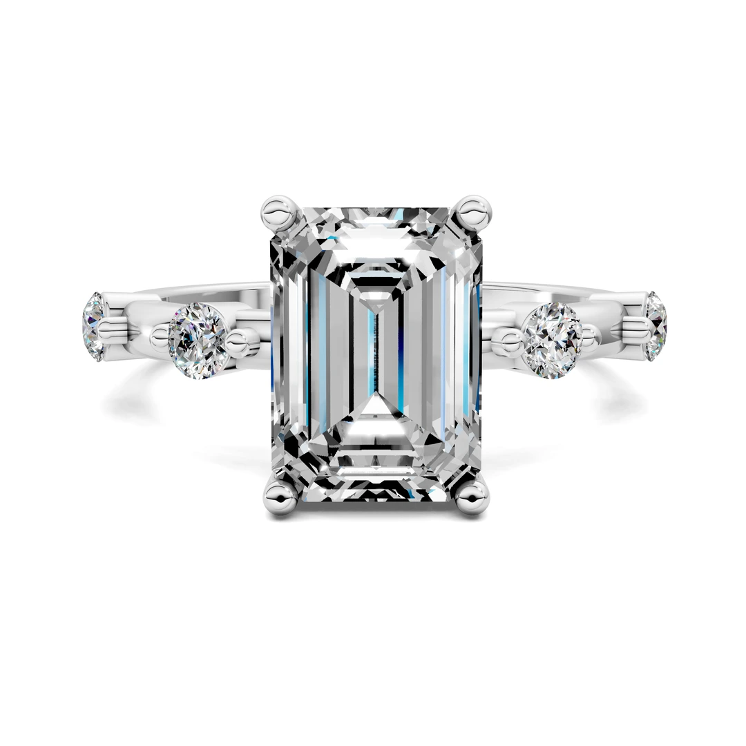 Lab Grown Hidden Halo Accent Ring