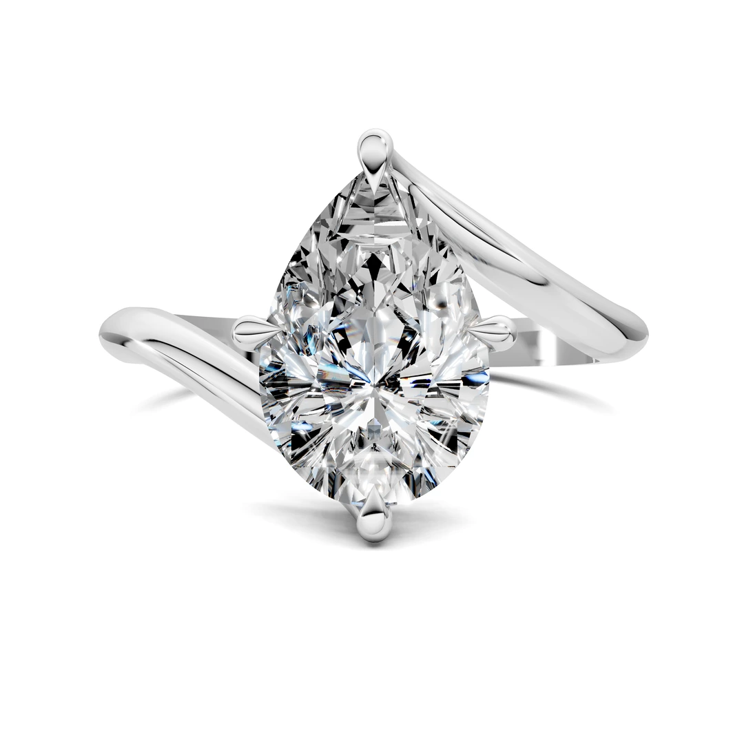 Lab Grown Bypass Solitaire Ring