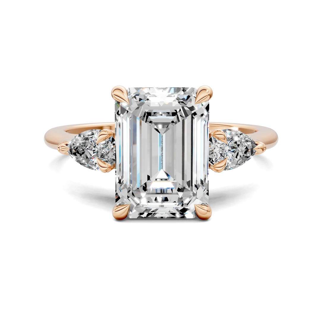 Lab Grown Nature Three Stone Ring