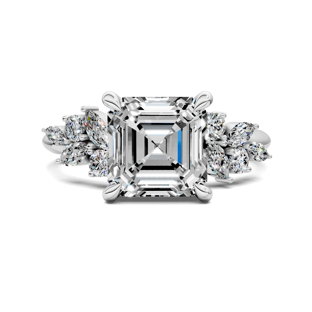 Lab Grown Floral Cluster Ring