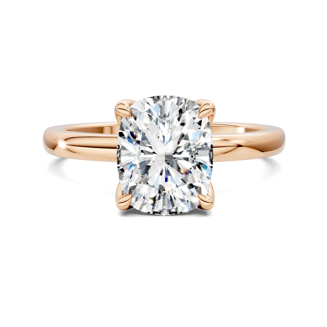 Lab Grown Floral Basket Hidden Halo Ring