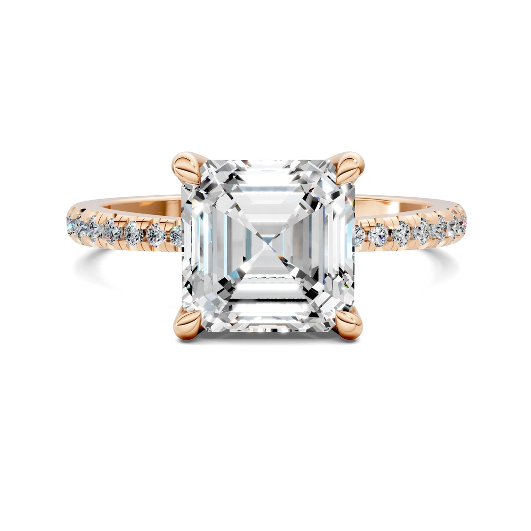 Lab Grown Floral Basket Pavé Ring