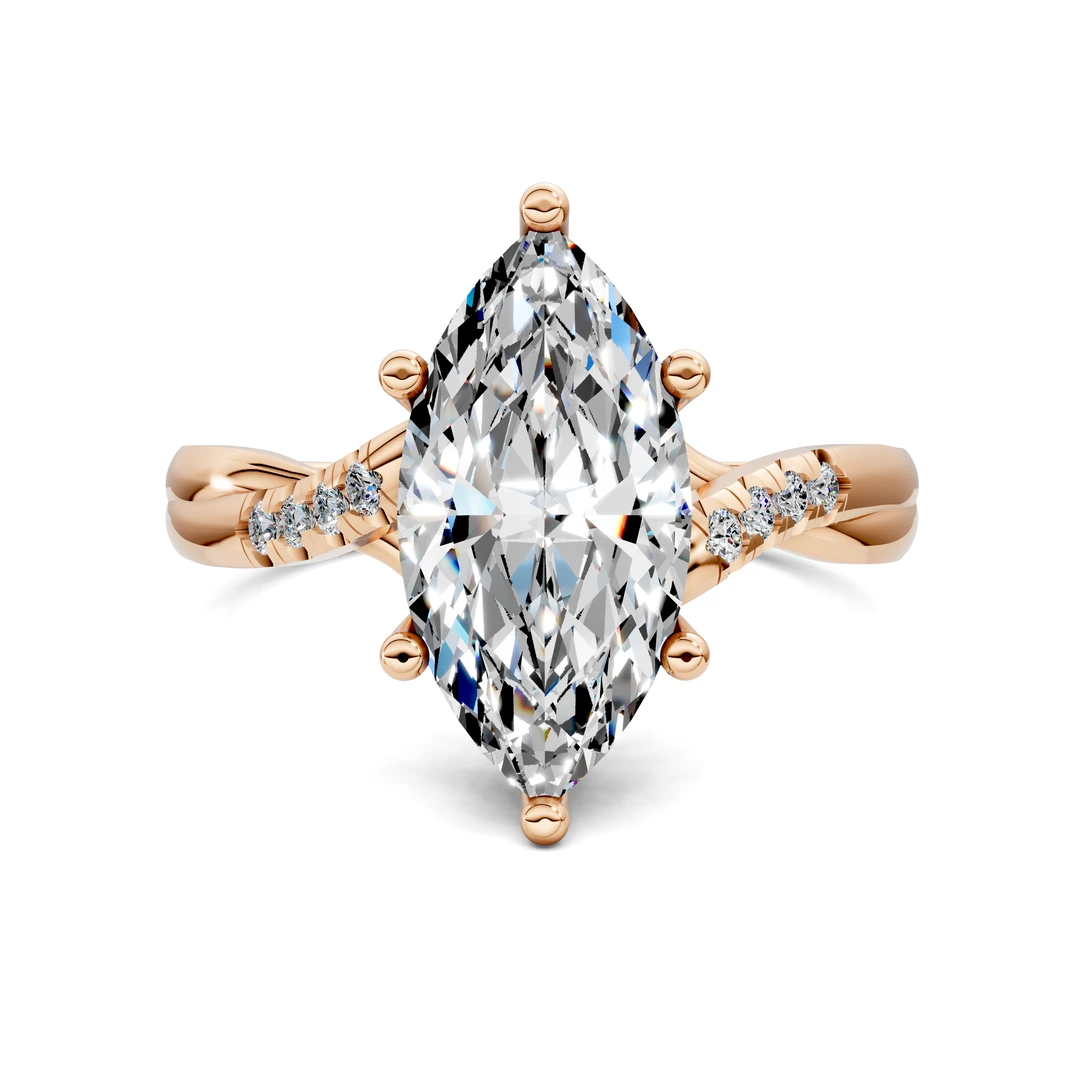 Lab Grown Twisted Pavé Ring