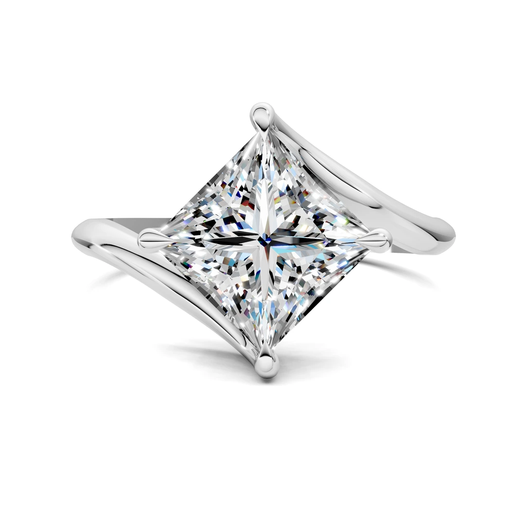 Lab Grown Bypass Solitaire Ring