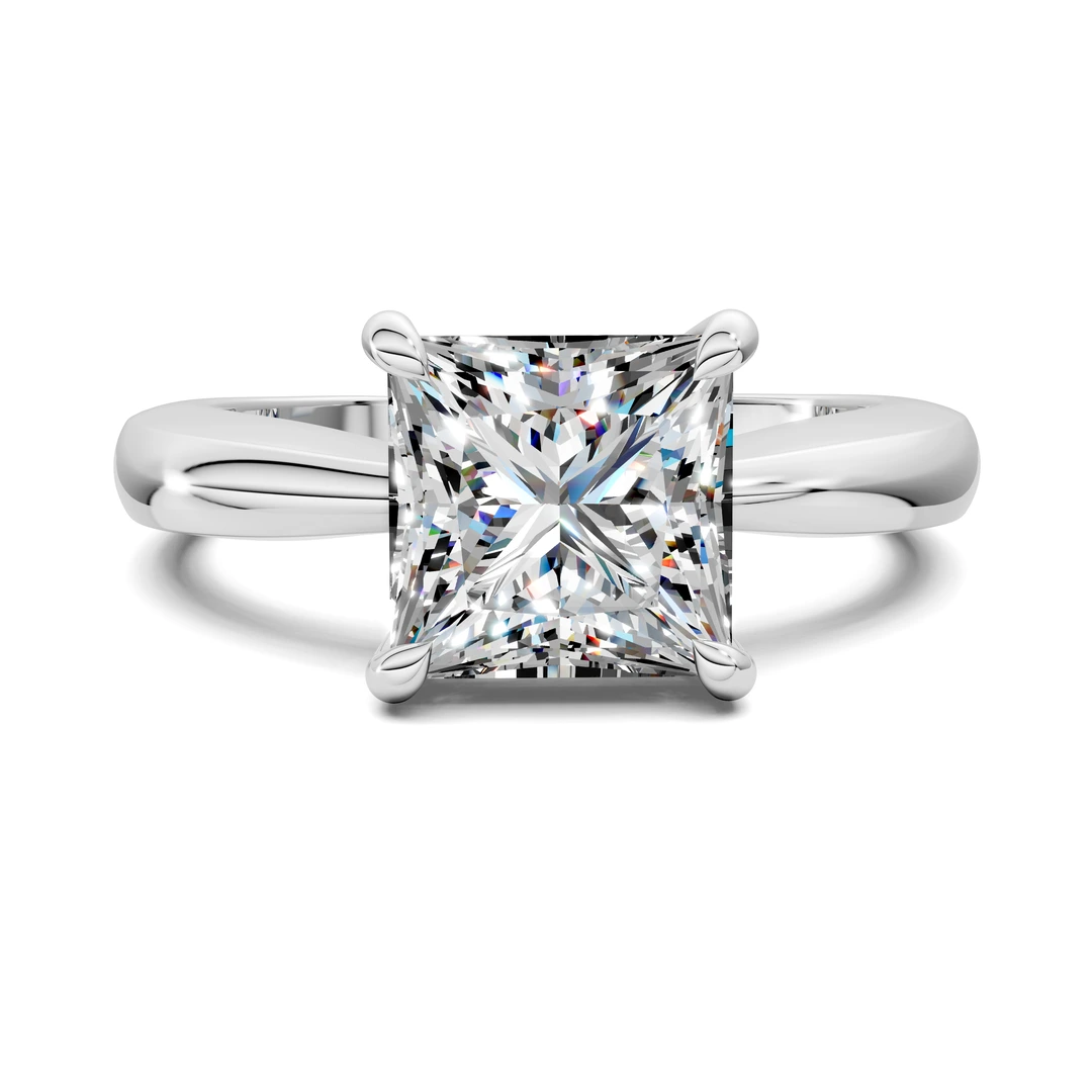Lab Grown Tapered Solitaire Ring