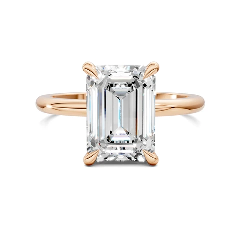 Lab Grown Leaf Accent Ring
