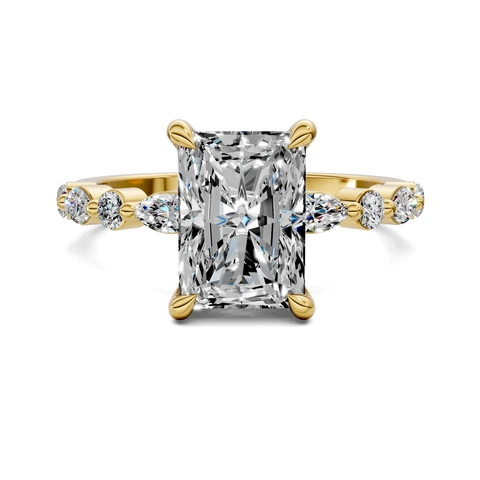 Lab Grown Marquise Accent Ring