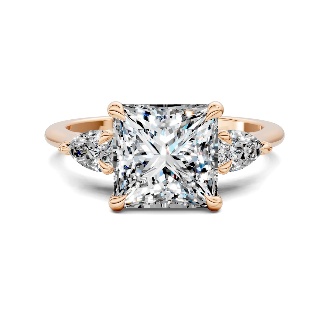 Lab Grown Nature Three Stone Ring