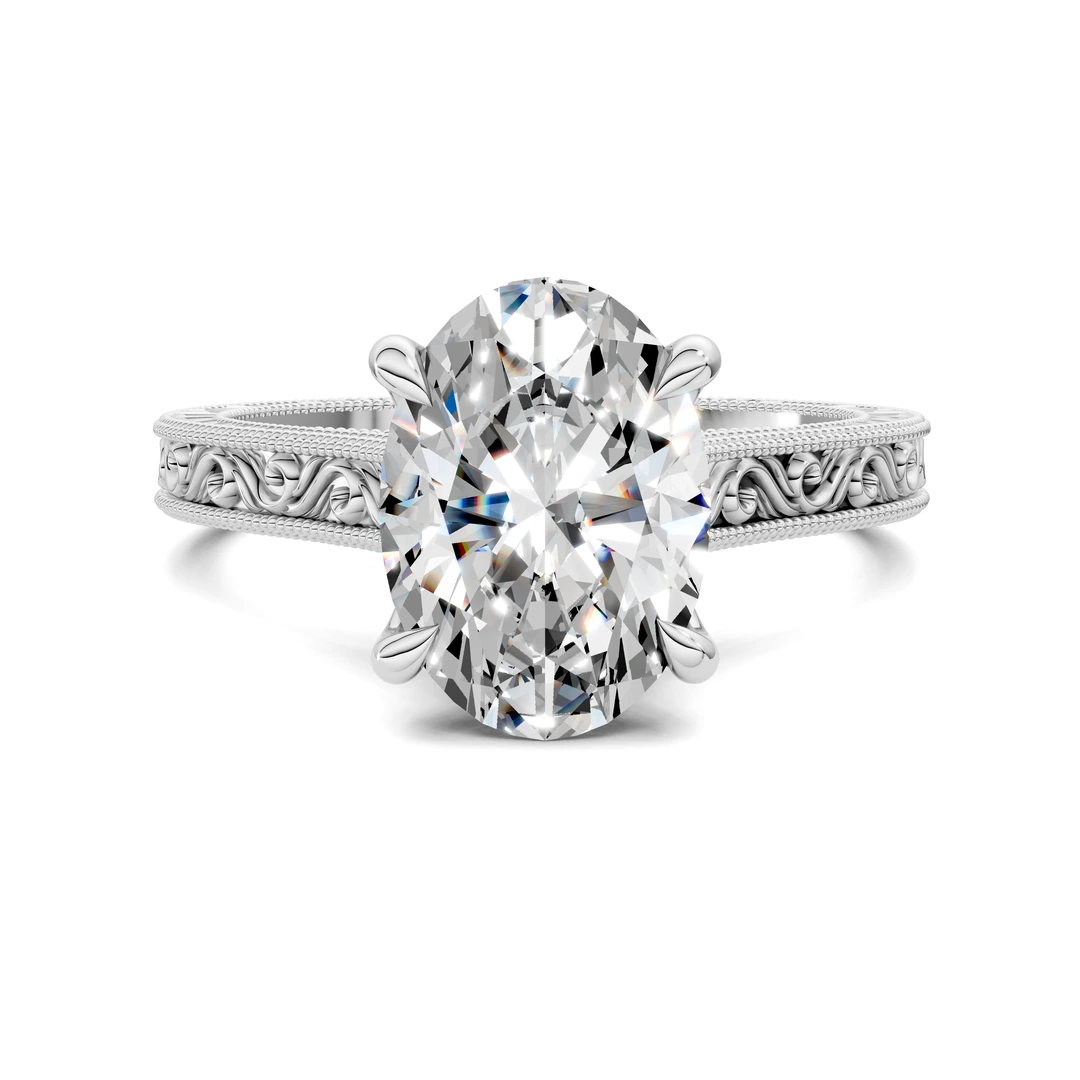 Lab Grown Vintage Vine Ring