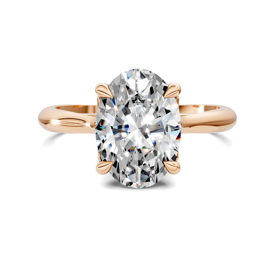 Lab Grown Cathedral Solitaire Ring
