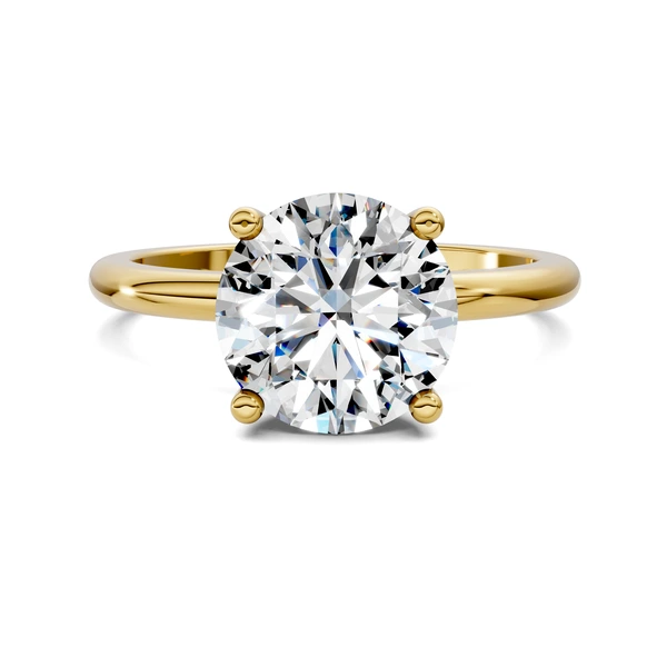Lab Grown Hidden Halo Solitaire Ring