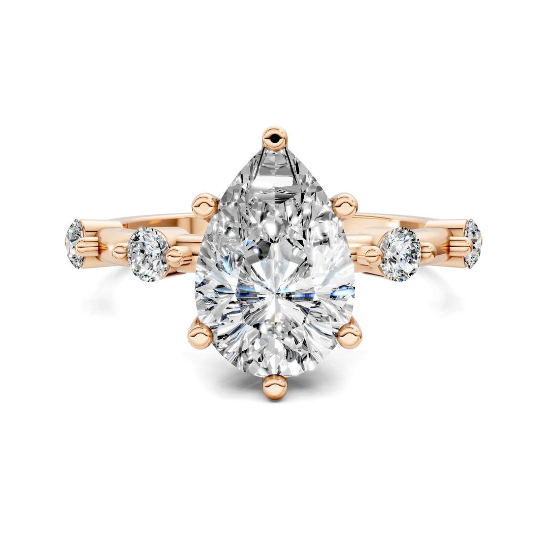 Lab Grown Round Accent Ring