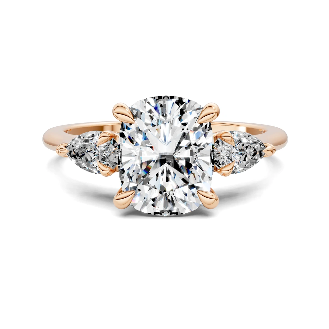 Lab Grown Nature Three Stone Ring