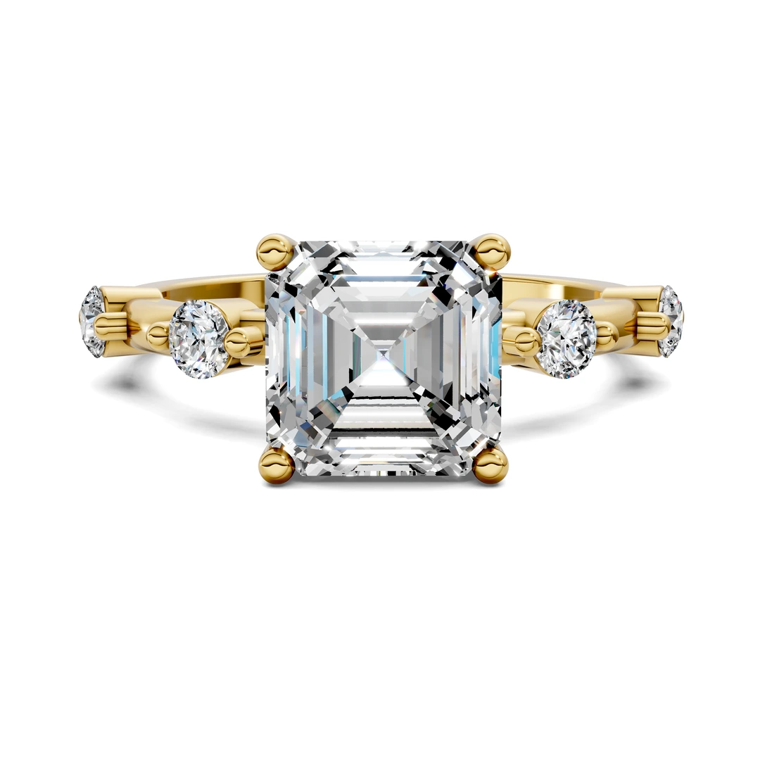 Lab Grown Round Accent Ring