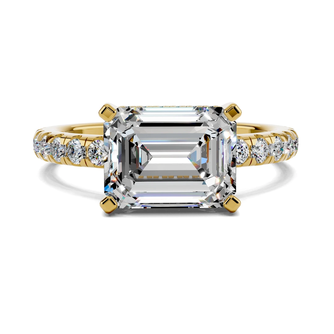 Lab Grown Pavé Diamond Engagement Ring