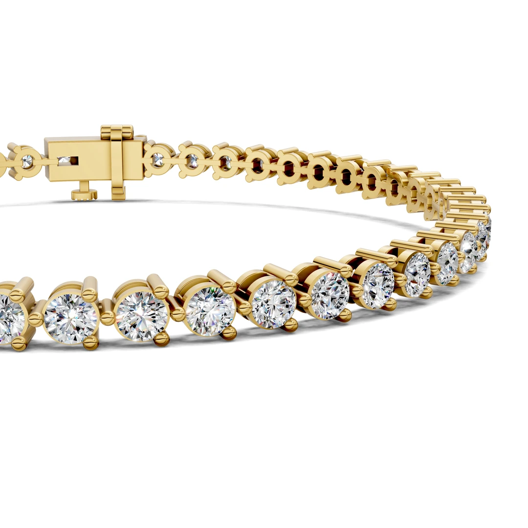 Lab Grown Classic Three-Prong Tennis Bracelet