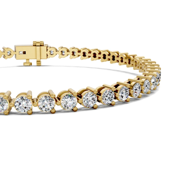 Lab Grown Classic Three-Prong Tennis Bracelet