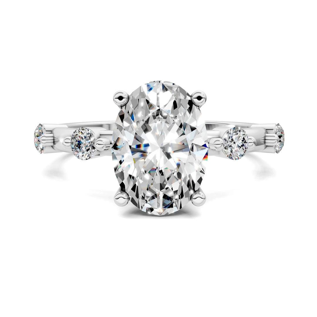Lab Grown Hidden Halo Accent Ring