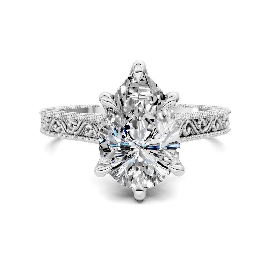 Lab Grown Vintage Vine Ring