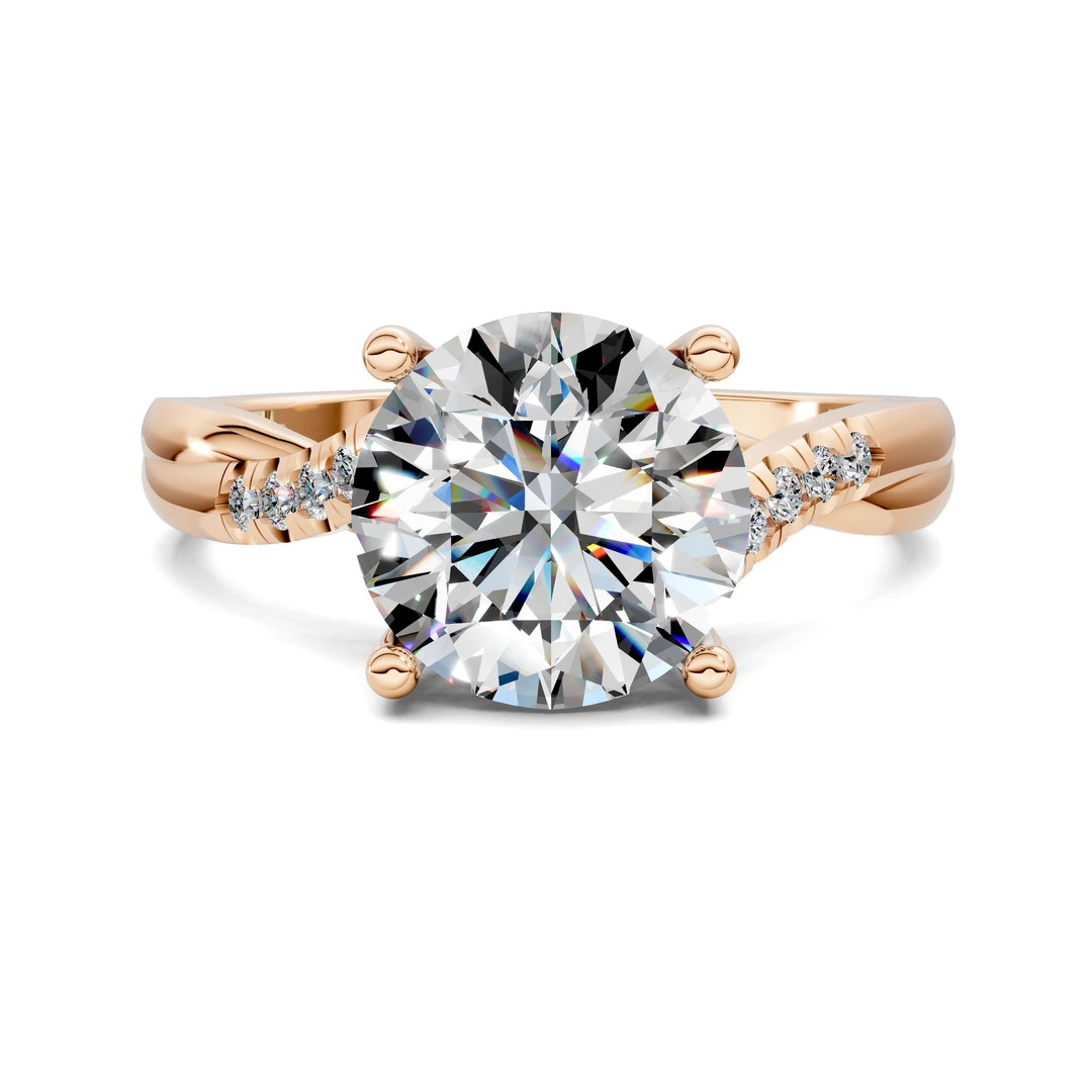 Lab Grown Twisted Pavé Ring
