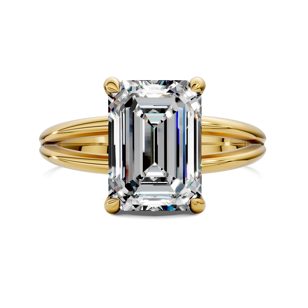 Lab Grown Floating Split Band Ring