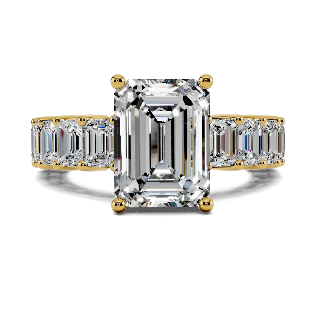 Lab Grown Eternity Pave Engagement Ring