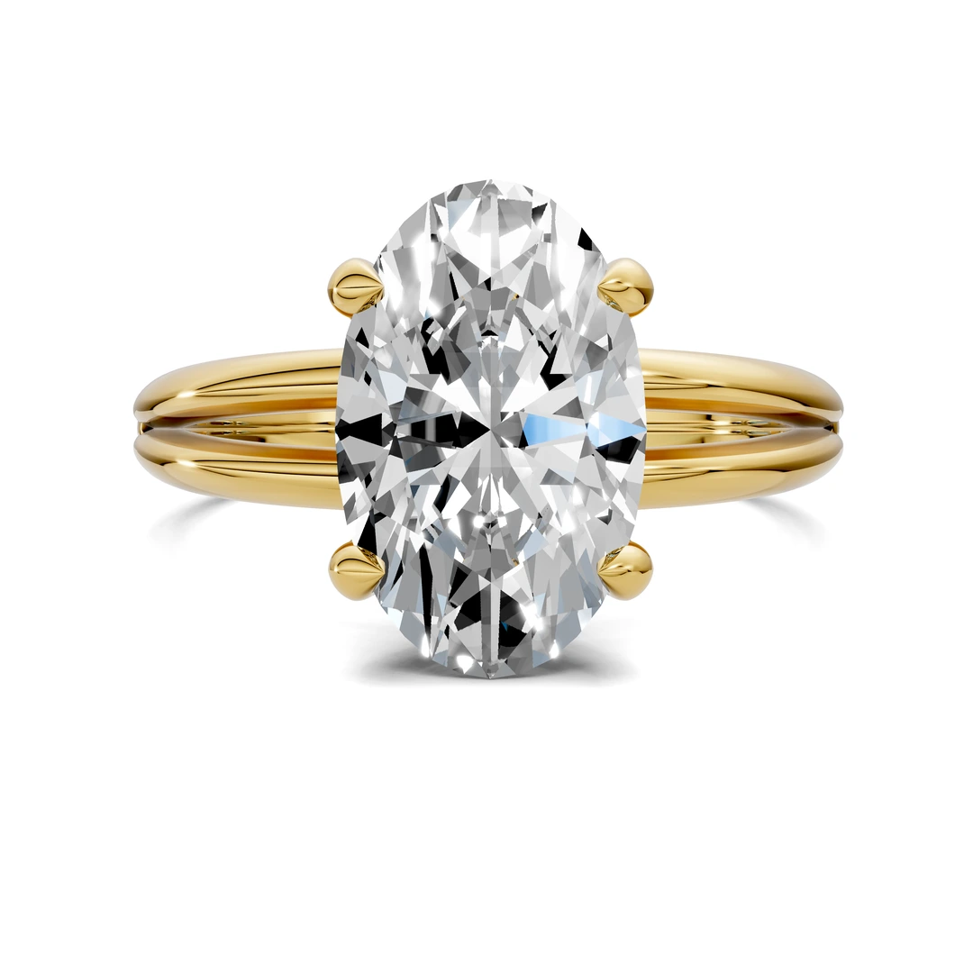 Lab Grown Floating Split Band Ring