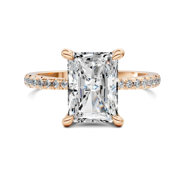 Lab Grown Floral Basket Pavé Ring