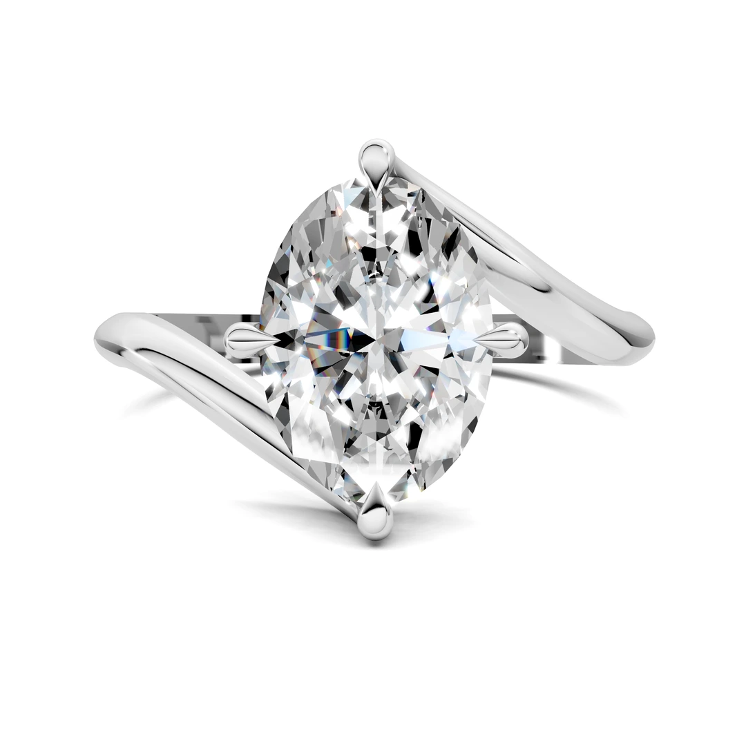 Lab Grown Bypass Solitaire Ring