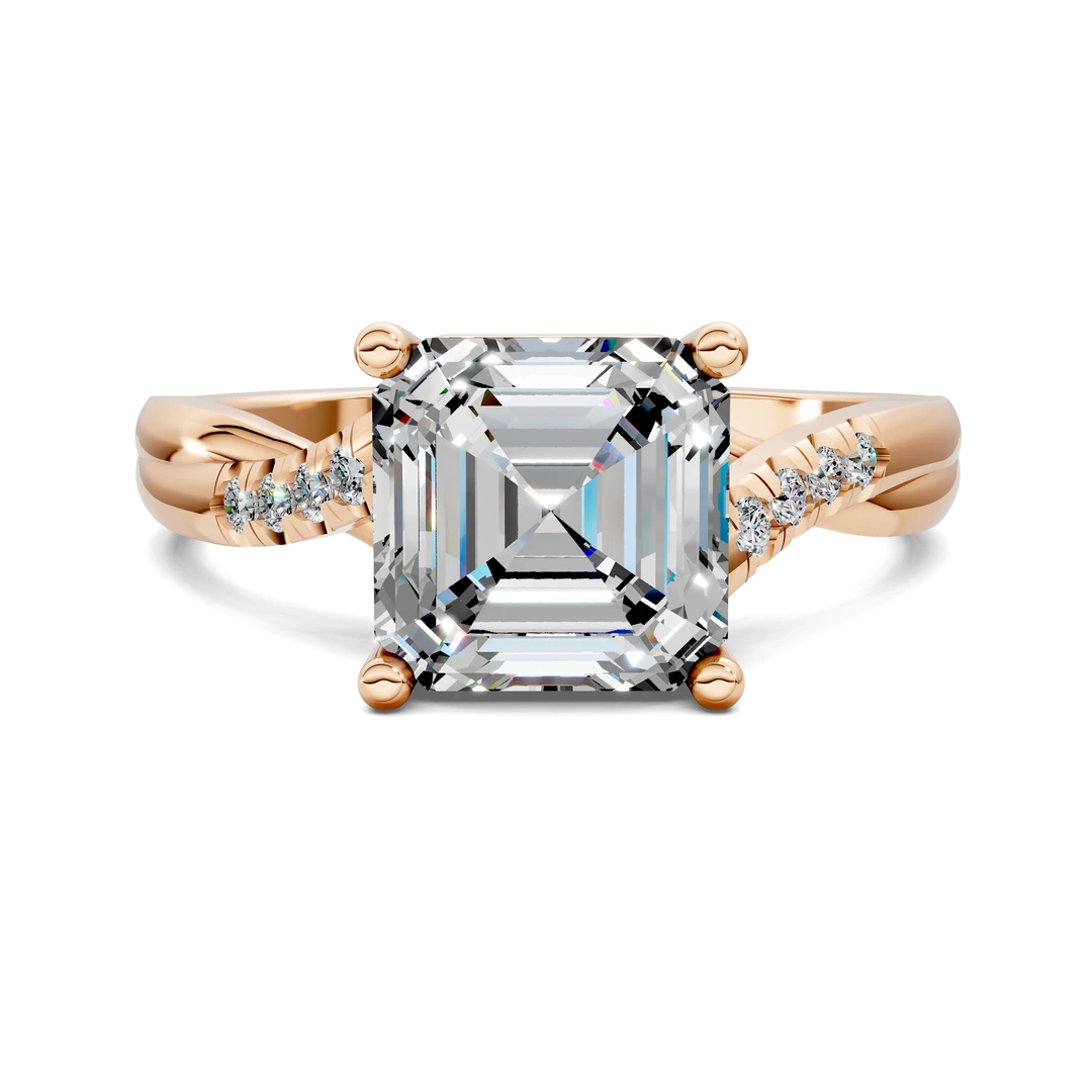 Lab Grown Twisted Pavé Ring