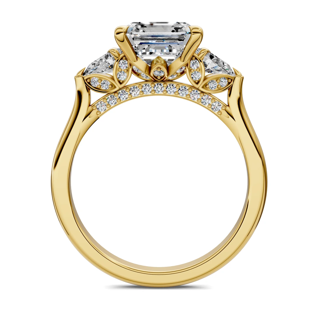 Lab Grown Nature Three Stone Ring