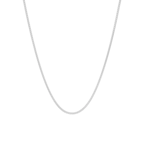 Round Lab Grown Diamond Four Prong Tennis Necklace