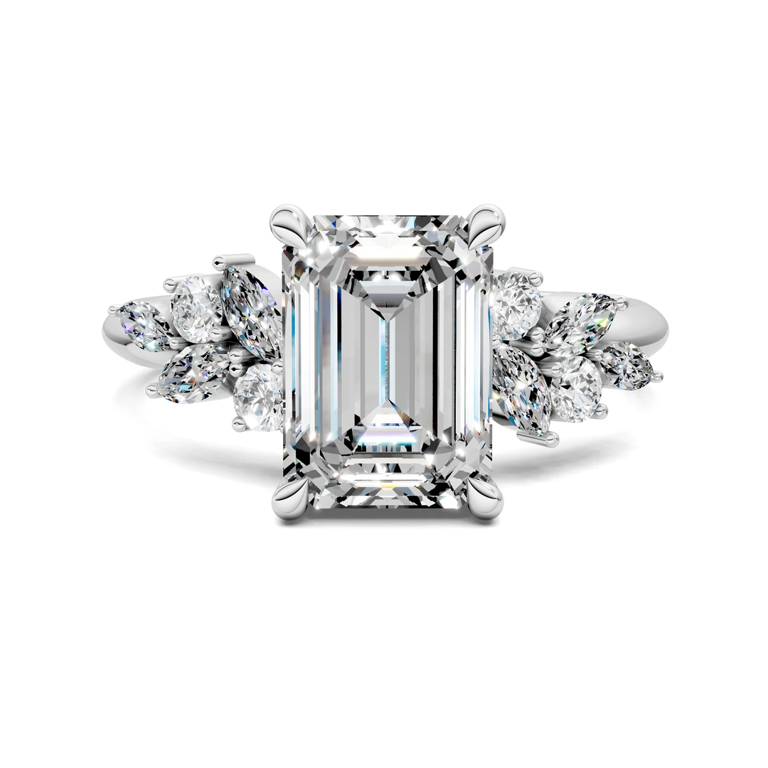 Lab Grown Floral Cluster Ring
