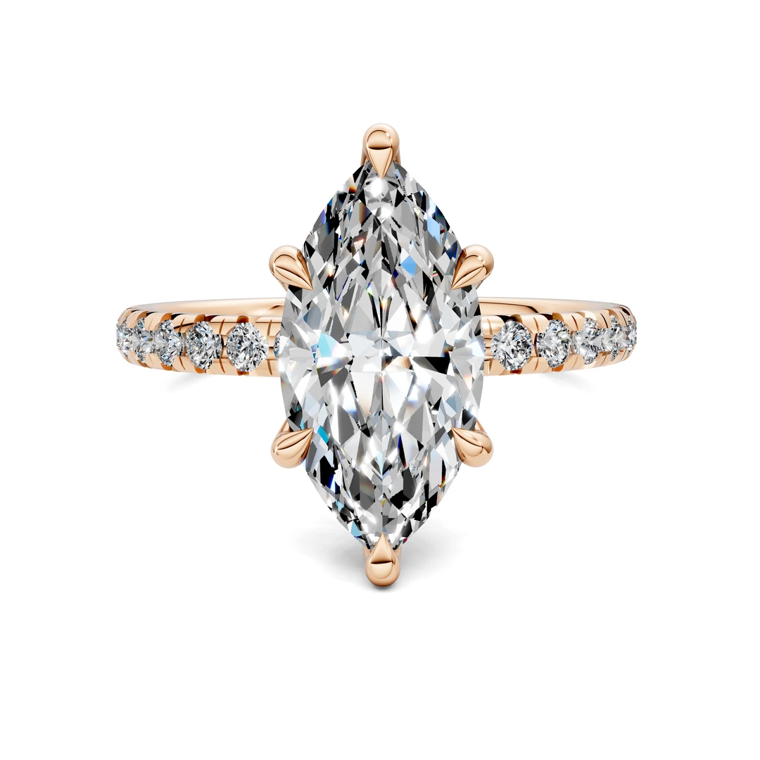 Lab Grown Scalloped Pavé Ring